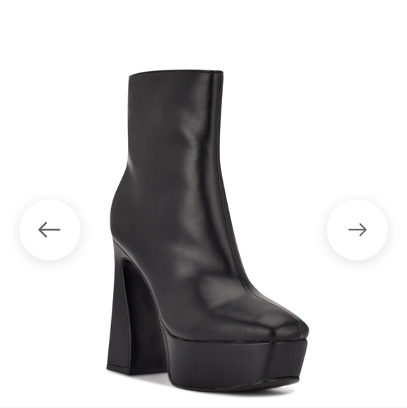 NWB  Size 10.5 Black Nine West Klinda3 Platform Bootie - Picture 3 of 5